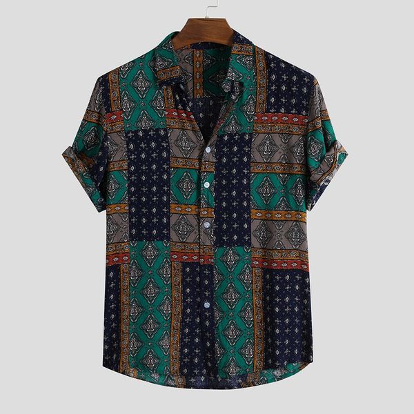 

hawaii shirt men short sleeve streetwear beach shirts for men fashion luxury shirt harujuku blouse mens camisa masculina, White;black
