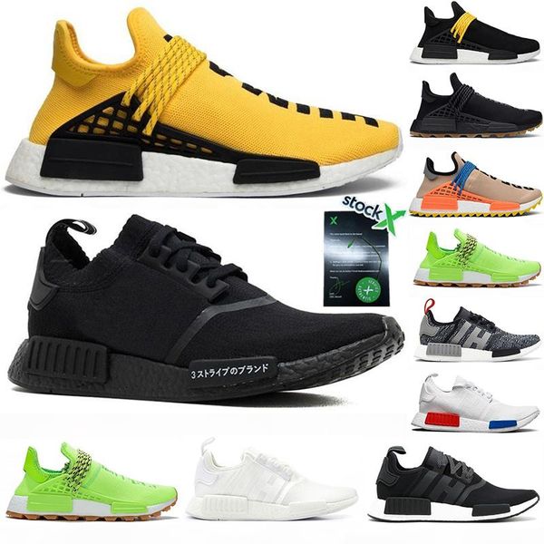

new nmd human race men women running shoes pharrell williams sample yellow core black sport designer shoes women sneakers