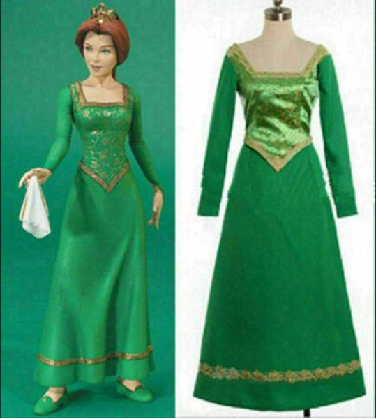 

new monster shrek fiona princess cosplay fiona costumes, Black;red