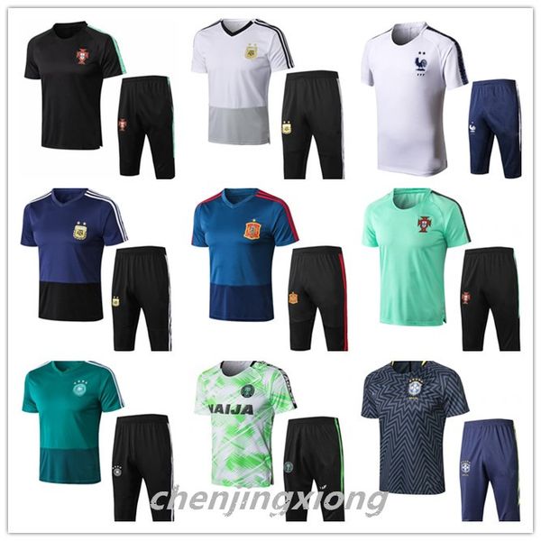 

2 tar fr pain argentina hort leeve 3 4 pant track uit 2018 world cup 18 19 hort leeve football training clothe