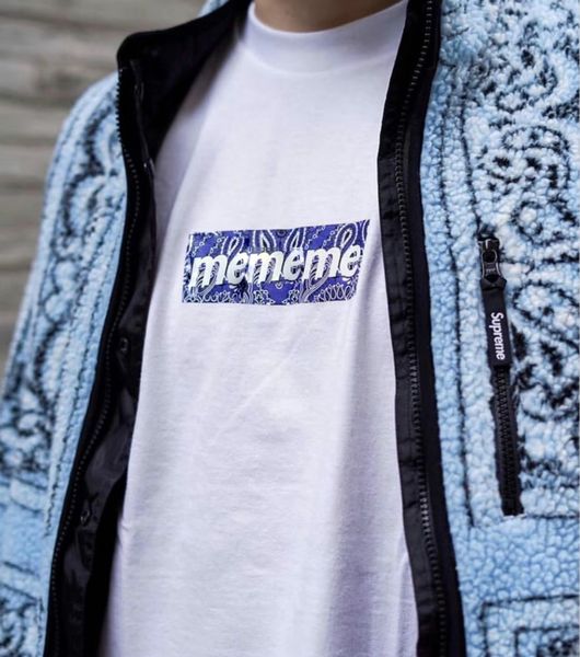 

19fw bandana box logo t shirt mens designer t-shirt trendy letters printing tees street style luxury short sleeves 2020 summer 2020, White;black