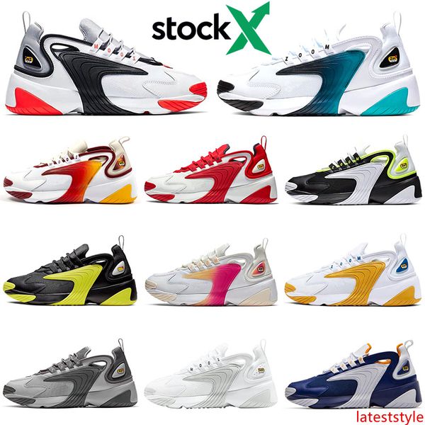 

zoom 2k stock x m2k tekno running shoes men women grey infrared black volt university red outdoor mens trainers sports sneakers size 36-45