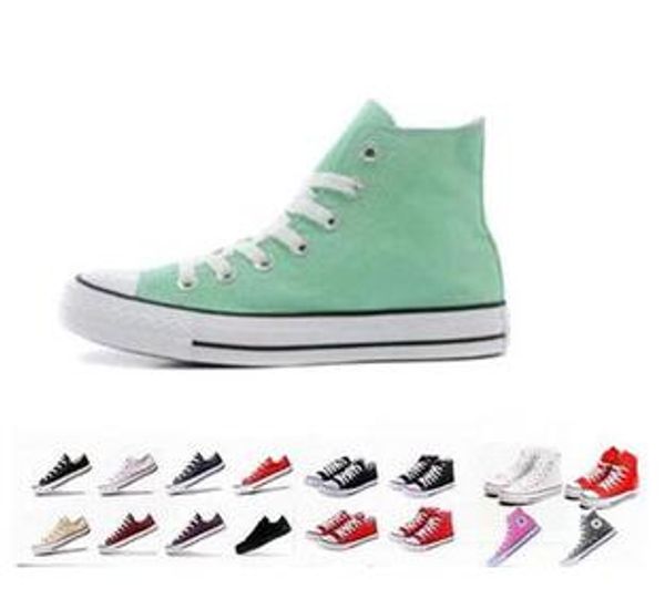 

2020 big eur46 new star low high casual shoes style sports stars chuck classic canvas shoe sneakers conve men women canvas shoes, Black