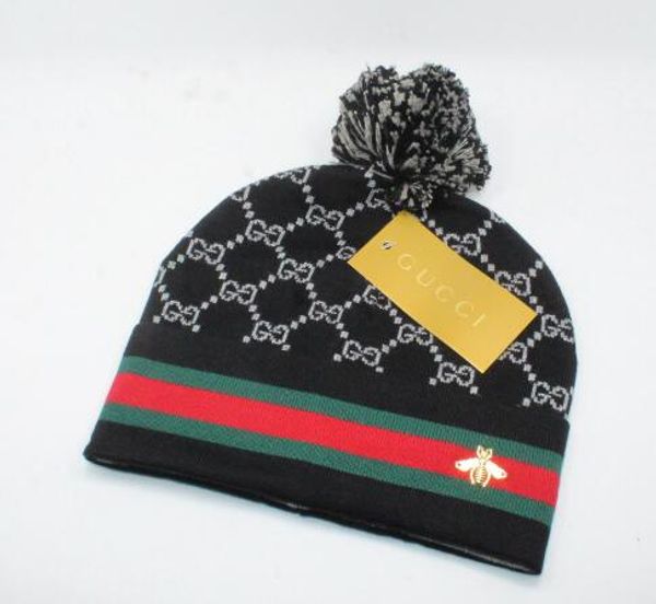 

hats beanies cap the hundreds brand new high-quality winter hat pom poms knitted hats made of 2115, Blue;gray