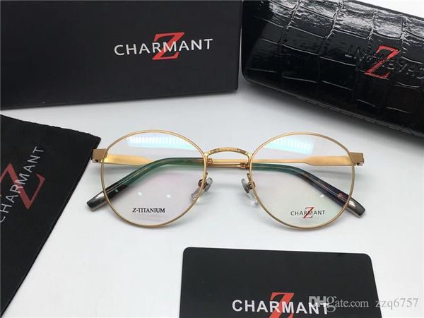 

wholesale new fashion designer charmant optical glasses 17787 retro titanium frame transparent lens animal vintage classic clear eyewear, Black