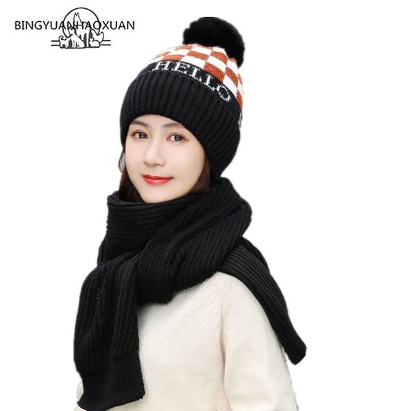 

fashion gift warm women caps and scarfs winter wool elegant hat scarf set women 2 piece scarf sets long cap ladies scarves, Blue;gray