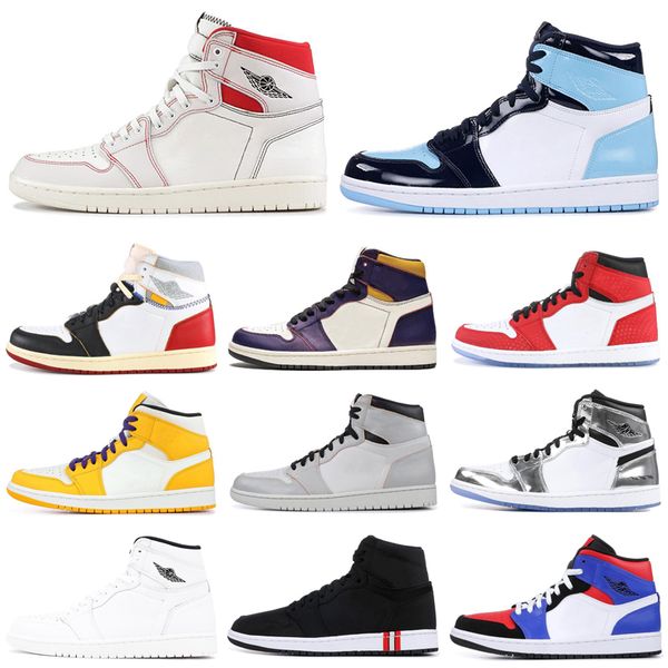 

Men Basketball Shoes 1 1s Spiderman Turbo Green UNC Phantom Court Purple Couture Satin Shattered Backboard Mens Trainers Sports Sneakers