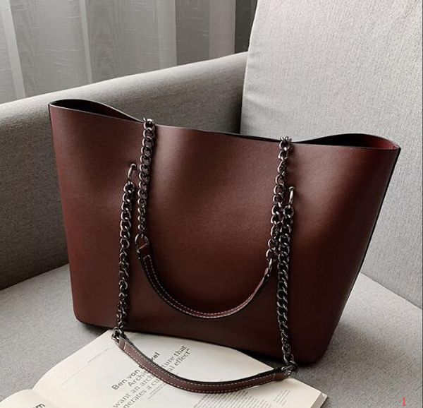 

designer women large capacity handbags 2020 luxury lady new vintage tote bag simple plain shoulder bags fashion chain handbag ph-rg2021905