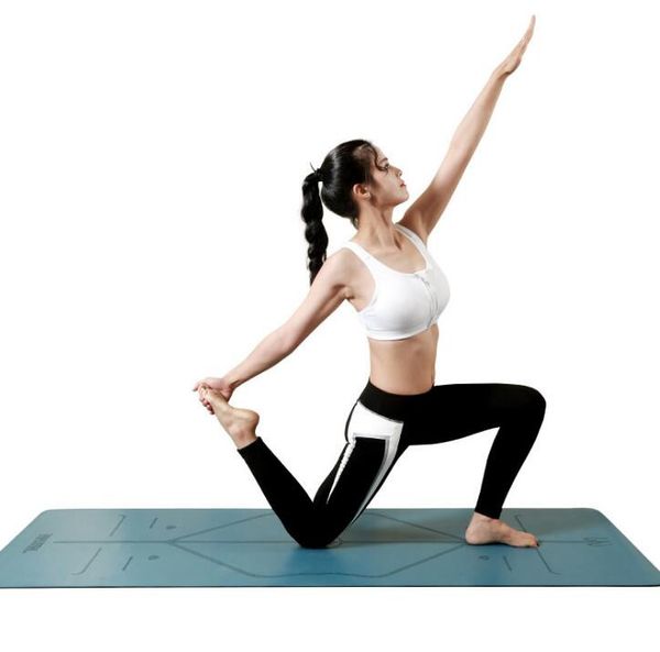 2019 Pu Natural Rubber Yoga Mat Body Line Sweat Absorbent Non Slip
