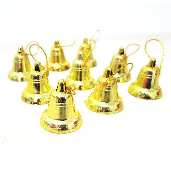 

wynlzq golden/silver bells christmas decoration pendants handmade accessories party hanging wedding gifts children 9pcs/bag new