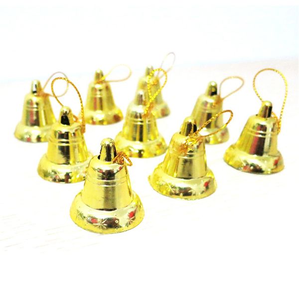 

wynlzq golden/silver bells christmas decoration pendants handmade accessories party hanging wedding gifts children 9pcs/bag new