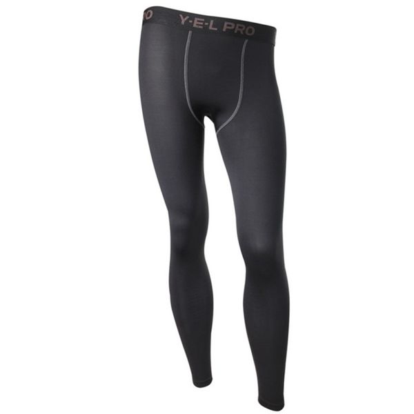 

men's compression athletic pants running training base layers skin sports tights, Black;blue
