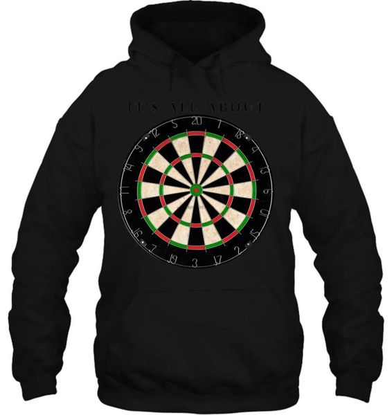 

men hoodie its all about darts white sizes women streetwear, Black