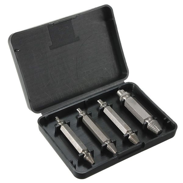 

1 set 4 pcs screw extractor drill bits remover out stud tools