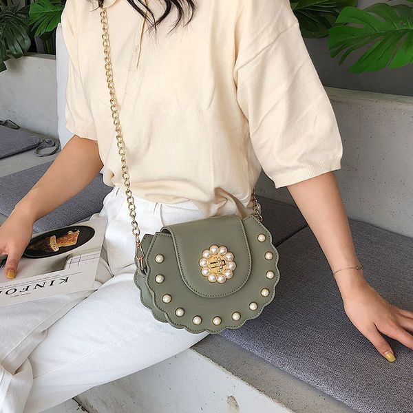 

small pu leather crossbody bags for women 2020 pearl shoulder messenger bag female ladies hand sling luxury handbags designer