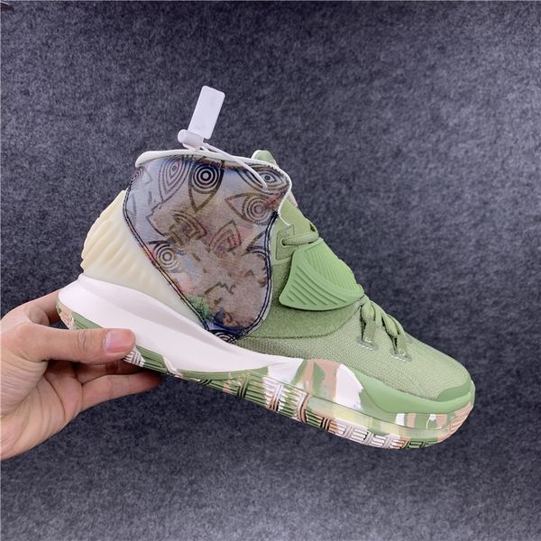 

2020 new arrival 6s eyes prints graffiti green light purple meshes outdoor shoes women men shoes size 36-46