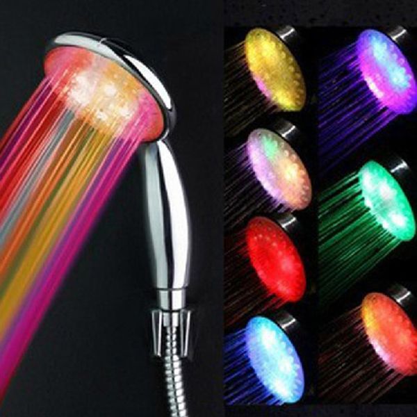 

автоматический самогенерирующее изменение цвета зажег glow light led анион health care shower head с температурой датчиком