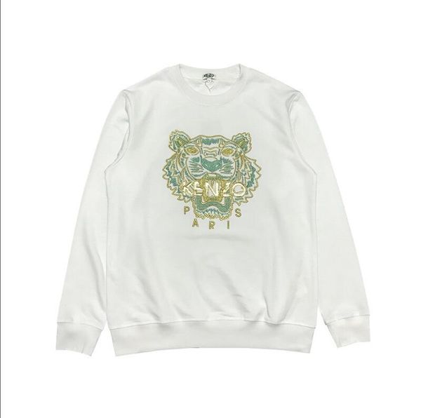 

new 2020 sweater women's cotton solid color ring stripe letter bear print casual shirt long sleeve sweater animal embroidery--2, White