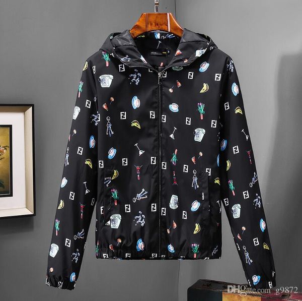 

2019the newcasual jacket long-sleeved cotton men's jacket zipper pocket animal print m-3xl quality assurance wholesale#1135, Black;brown