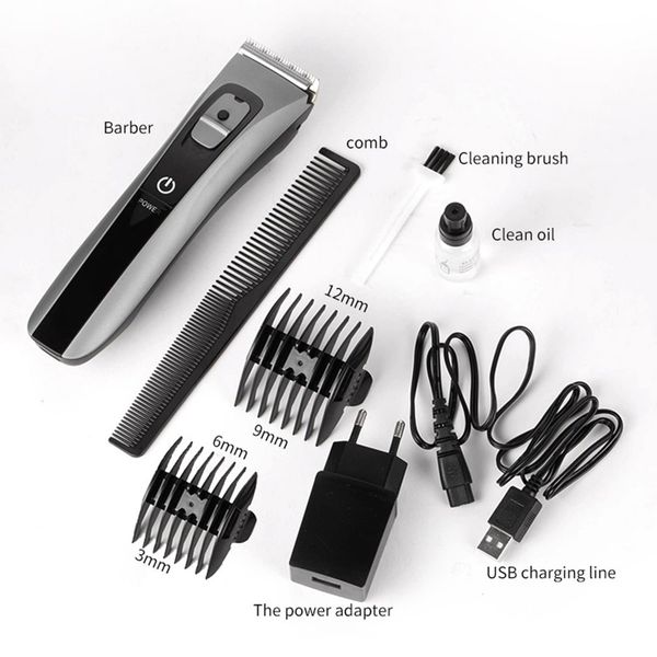 

household waterproof rechargeable ceramic cutter head hair clipper electric haircut kit hair trimmer for men & baby