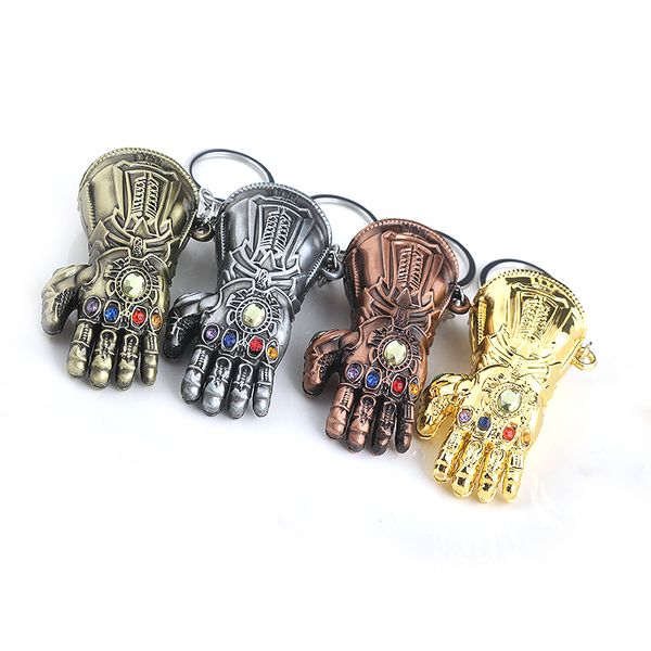 

мстители бесконечность войны брелок танос 6 цветов бесконечность камни перчатка кулон брелок автомобиля брелок для мужчин женщин ювелирные и, Slivery;golden