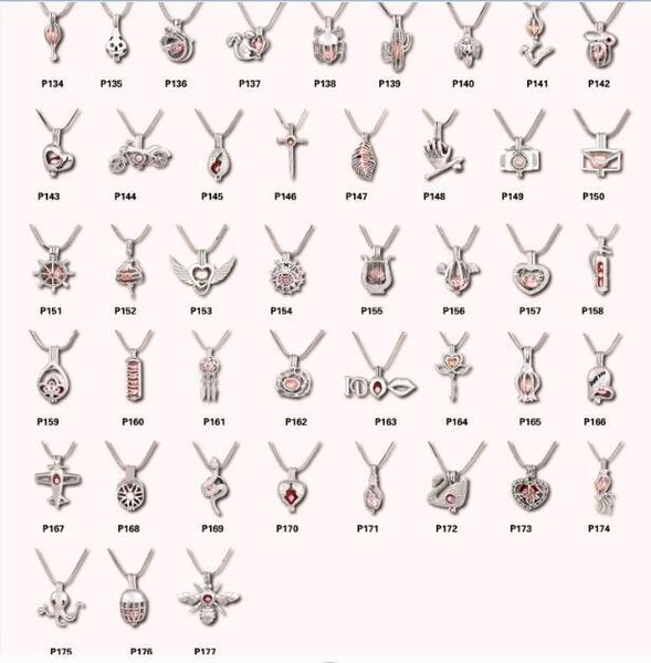 

popular gem beads pearl cage pendants mix 190 styles and twelve constellations charms locket caged pendants bulk 100pcs cp003, Silver