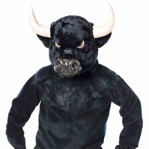 Costume personalizzato della mascotte del toro nero spedizione gratuita