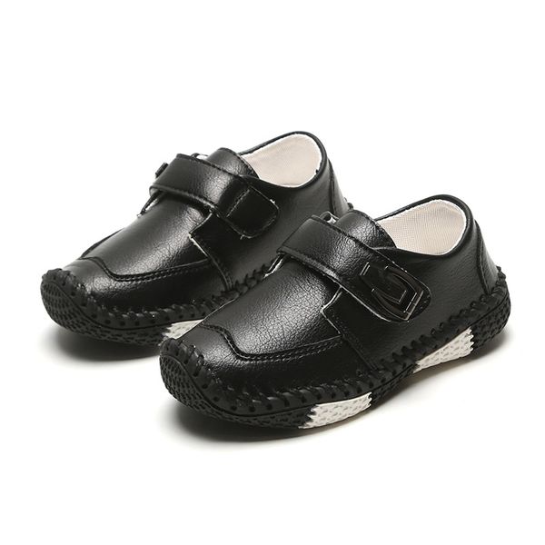 

Boys Leather Shoes British Style School Performance Kids Wedding Party Shoes Black Casual Children Peas sneakers