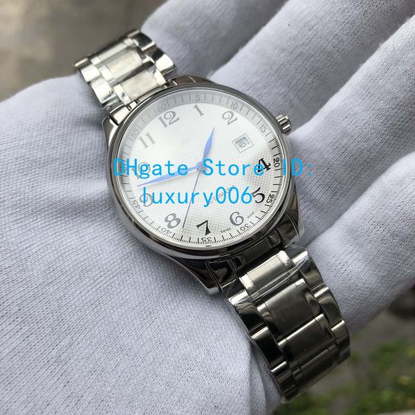 

2018 selling watch mechanical automatic watches for men watch stainless steel watch flame blue pointer white dial good quality lon3, Slivery;brown