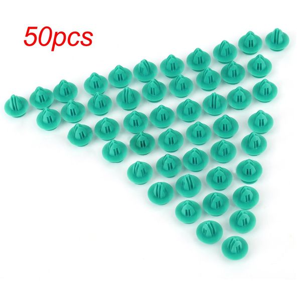 

50pcs 8mm green auto fastener clip plastic vehicle door fastener buckle car interior trim card panel fixed clamp