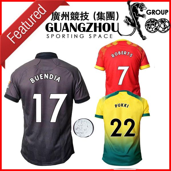 

19 20 norwich city third away black occer jer ey home yellow red 2019 pukki buendia aaron robert 7 buendia jer ey football hirt