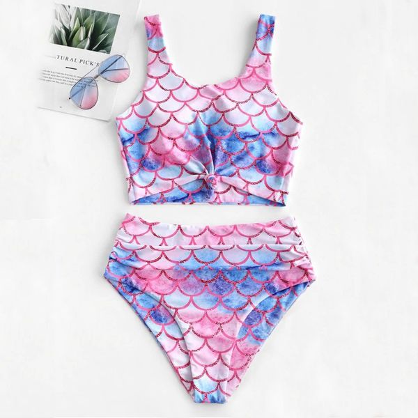

swimsuit women fish scale one piece hollow out swimwear push-up padded bra beach bikini set bathing swimsuit beachwear swimwear, White;black