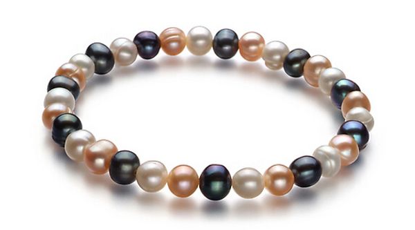 

natural pearl bracelet multicolor optional 8-9mm, Golden;silver