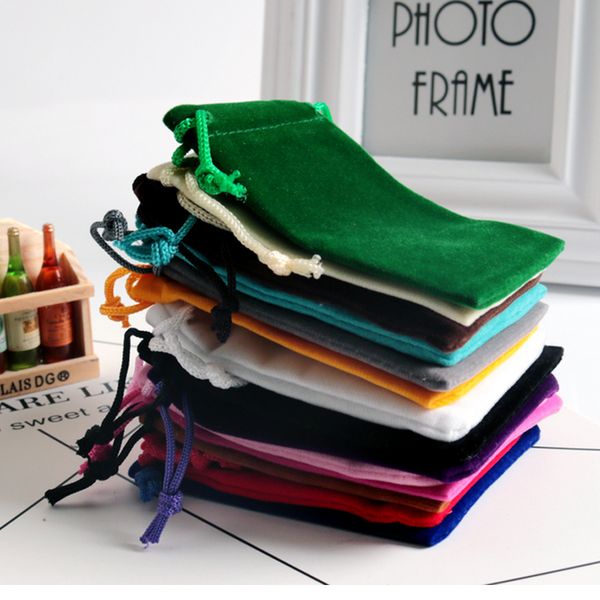 

10pcs/lot small velvet bag 5x7 7x9 9x12cm candy nuts jewelry packaging bags party wedding decoration velvet pouch gift bags