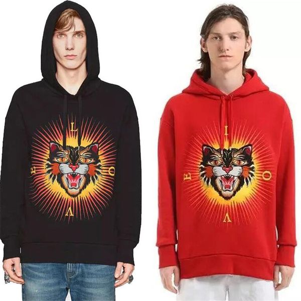 

2019 мужские и женские толстовки горячая распродажа толстовка мужская свитер мода уличная одежда сплошной цвет толстовка с капюшоном тигр ст, Black