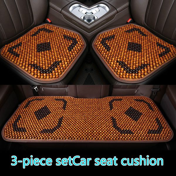 

car seat cushion summer wooden bead interior 3-piece set