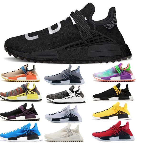 

2018 new pharrell williams human race nmd men women sports running shoes black white grey nmds primeknit pk runner xr1 r1 r2 sneakers