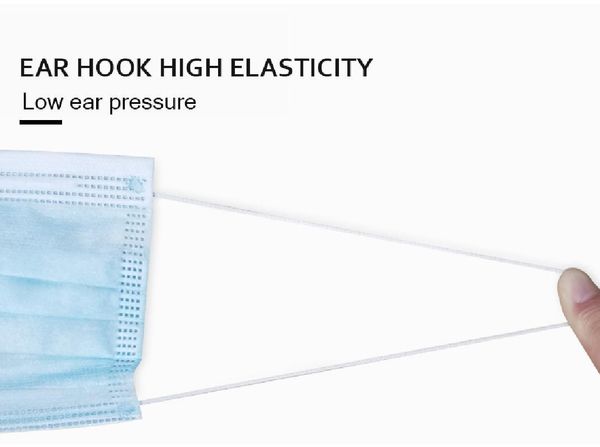 

10/30/50 pcs non-woven disposable face mask 3-layer hanging ear filter dust and bacteria proof safety protective mask mouth