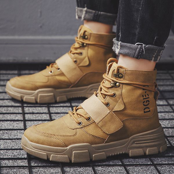 

men's boots men's martin boots men's high-retro wild shoes thick-soled comfortable martin boots three colors optional, Black