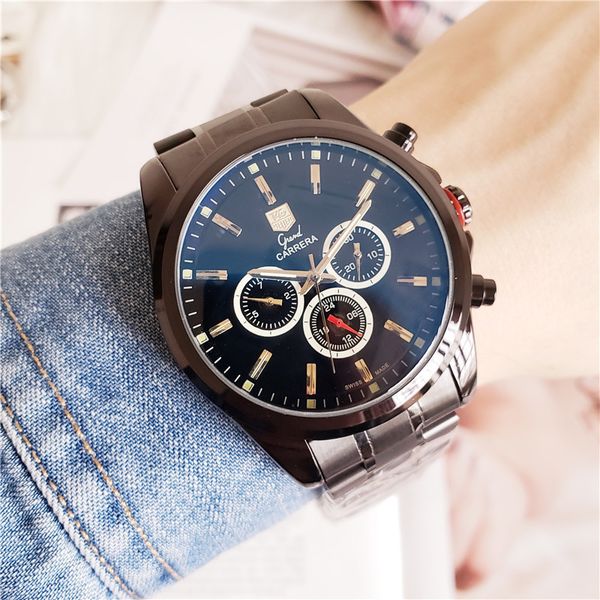 

new 86 tag heuer famous machinery watches 43mm mens watch steel band men sports watch no box g7, Slivery;brown