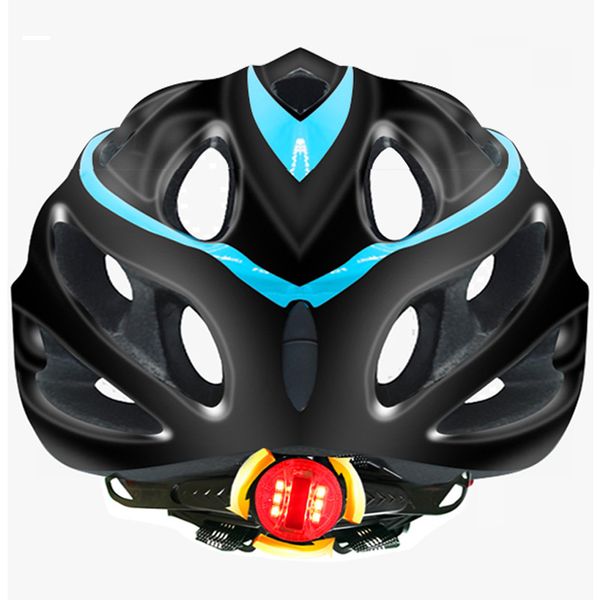

viewed with light mountain bike bicycle helmet helmet road bike and equipment head circumference 58-62cm, Black