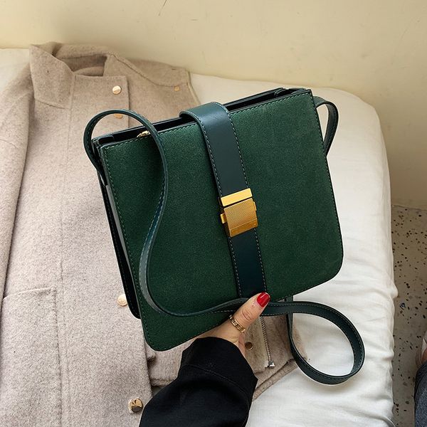 

matte leather bag women shoulder bucket bag luxury crossbody bags for women tote simple texture small square bolsos mujer