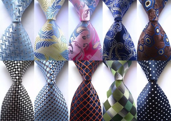 

new classic paisley dot check floral mix color tie jacquard woven 100% silk men formal business wedding party necktie, Blue;purple