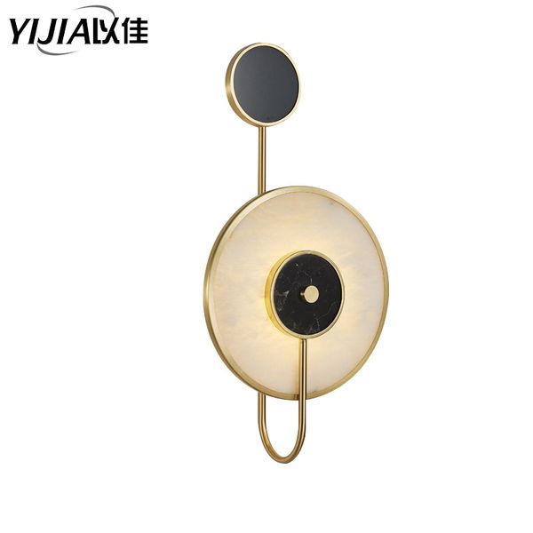 

postmodern creative marble headboard wall lamp art sitting room sofa beside the study wall lamps
