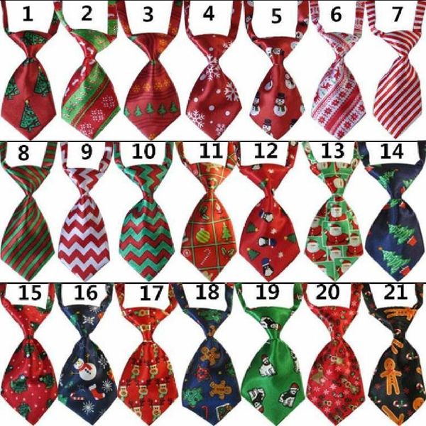 

50pc/lot christmas dog ties handmade cat dog neckties holiday pet supplies 21colors d19011506