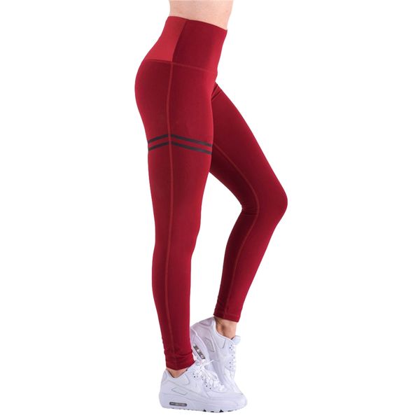 

blank yoga pants girl soft training legging unique compression yoga pant wholesale, White;red