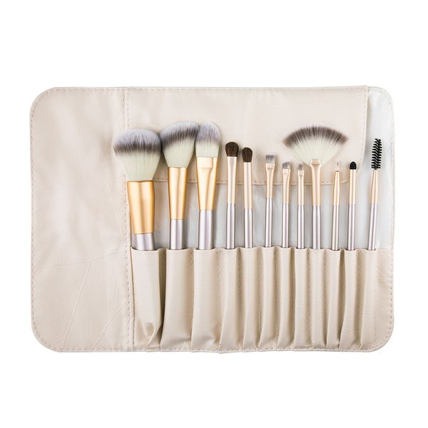 

12pcs professional makeup brushes set champagne gold blush powder foundation make up brush eyeshadow brushes cosmetics beauty tool