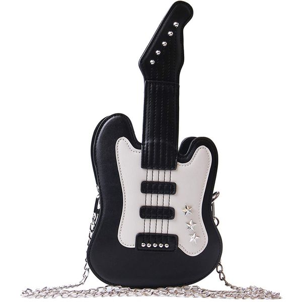 

auau-women's piano music tote bag purse cute guitar shape crossbody messenger shoulder bags, guitar