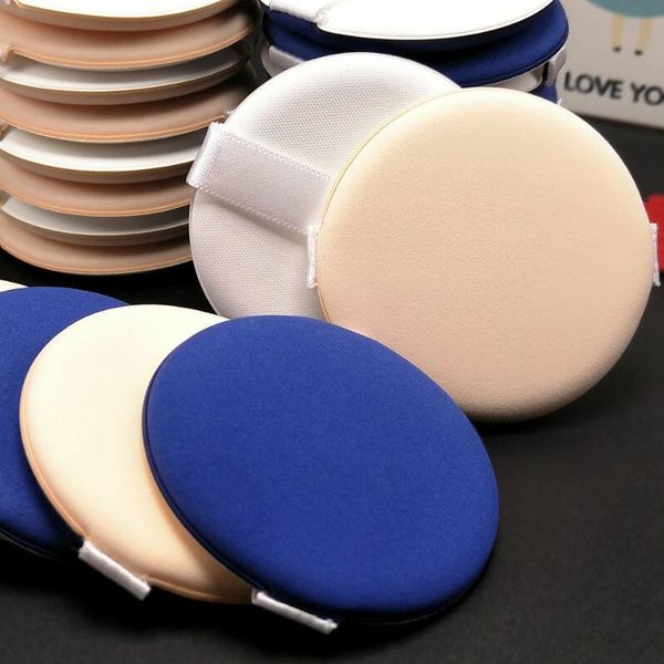 

makeup puff 6 colors non-latex air cushion + pu air cushion powder round puff fits to wet and dry powder with retail packing
