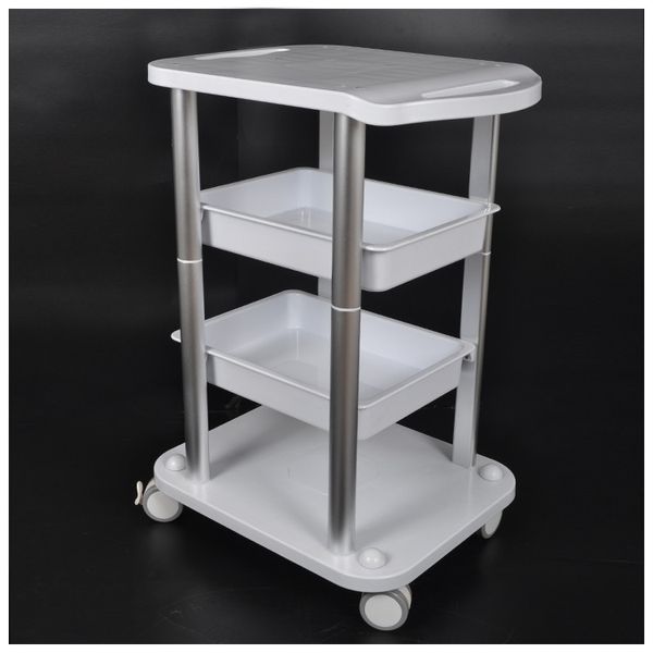 

assembled steel frame trolley cart stand tray for hifu face lift fractional rf ultrasonic cavitation slimming hydra facial machine spa use
